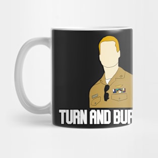 turn and burn baby hangman dark unifrom white Mug